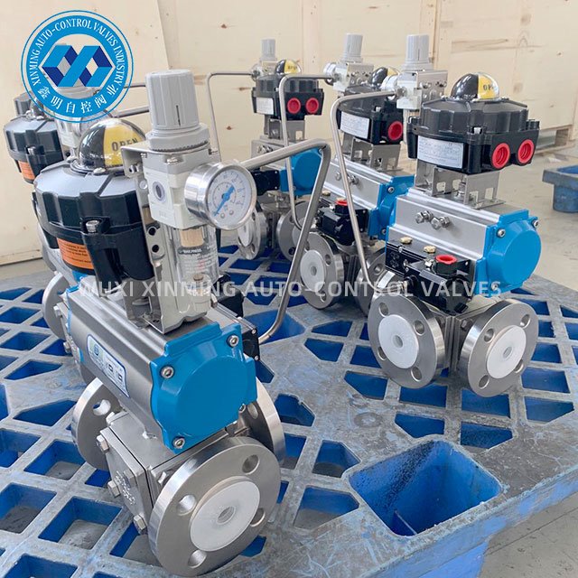 Pneumatic Actuator Flange Tee Ball Valve (3)