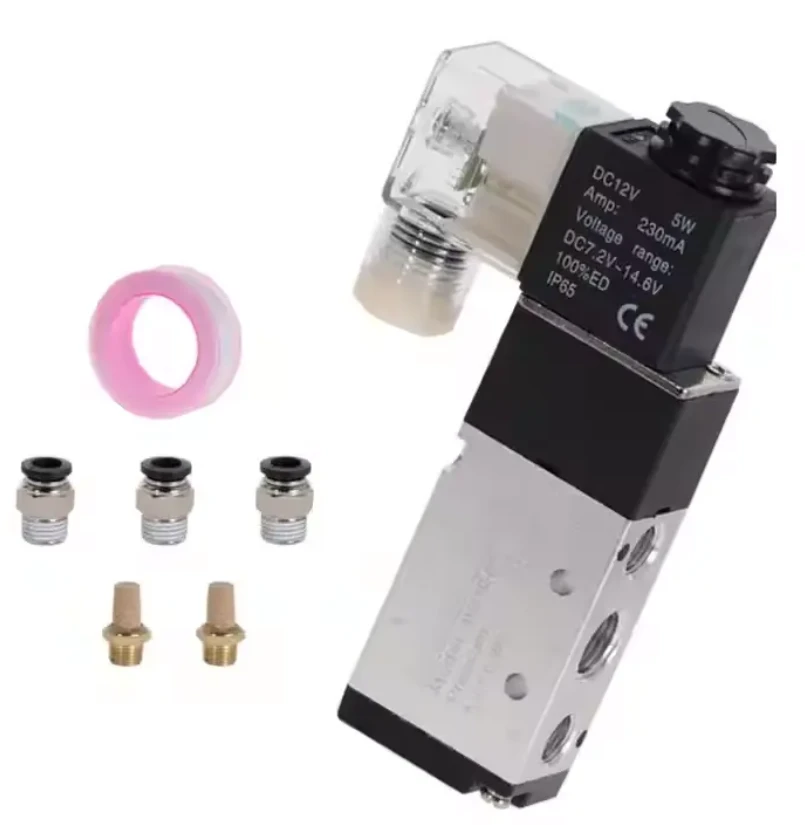 Pnevmatični magnetni ventil 5 Way 2- nadzor položaja AIR 12V 24V